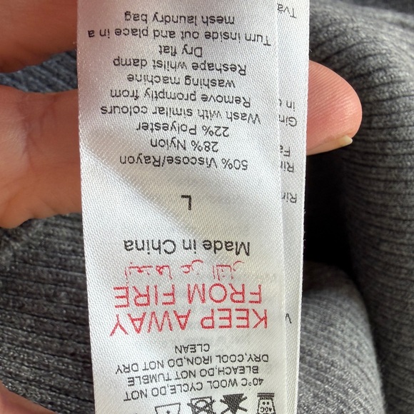 PrettyLittleThing Charcoal Gray Front Cut Out Soft Rib Knit Maxi Dress Size L - Picture 11 of 11